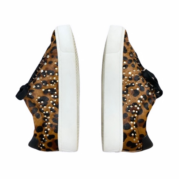Joie Handan Studded Calf Hair Platform Sneakers - Picture 3 of 9